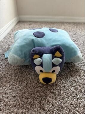 Bluey Pillow Pet Plush Pillow Light Blue Cute Soft Toy